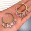 Drop CZ Crystal 18K Gold Anti Tarnish Dangler Hoop Earring Bulk