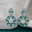 Trapezoid Crystal Silver Transparent Green Anti Tarnish Dangler Earring For Women