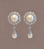 Pearl Cubic Zirconia Anti Tarnish Copper Drop Earrings
