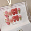 Rose Flower Pearl Pink Baby Pink Finger Nail Pack Of 10 For Women