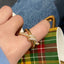 Cubic Zirconia On Surface 18K Gold Anti Tarnish Adjustable Ring Bulk