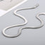Stainless Steel Silver Silk Snake Herringbone Snake Chain 22" Bulk