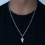 Pierce Silver 18K Gold Stainless Steel Anti Tarnish Necklace Pendant Chain For Men