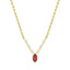Elegant Marquise Cut Rose Silver Gold Plated CZ Brass Necklace Bulk