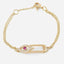 Pink Evil Eye Rose Silver Gold CZ Anti Tarnish Brass Bracelet Wholesale