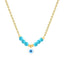 Modern Minimal Evil Eye Rose Silver Gold Enamel Brass Necklace Bulk