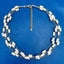 White 18K Gold Anti Tarnish Beads Layer Necklace For Women Bulk
