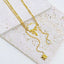 Cloud Star Cubic Zirconia Mother Of Pearl 18K Gold Stainless Steel Anti Tarnish Link Chain Necklace For Women
