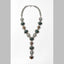 Vintage Ethnic Gemstone Silver Green Brown Y Necklace For Women Bulk