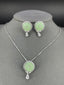 Multi Color Round Silver Cubic Zirconia Copper Necklace Earrings Women Bulk