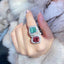 Bulk Designer Twin Stone Teardrop Wrap Silver CZ Copper Cocktail Ring