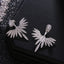 Angel Wings Cubic Zirconia Silver Anti Tarnish Dangler Earring Bulk