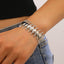 Gothic Centipede Design Silver Plated Alloy Bracelet For Men Wholesale