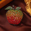 Red Green Apply Gold Plated Rhinestone Brooch For Women Bulk