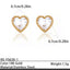 Designer Round Teardrop Square Heart Gold CZ Copper Stud Earrings Bulk