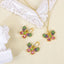 Multi Color Designer Butterfly Gold CZ Copper Necklace Earring Set Bulk