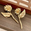 Sun Daisy Flower 18K Gold Plated Tassel Dangler Earring For Women