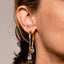 Luxury Sculptural Gold Plated Crystal Teardrop Dangler Earrings Bulk