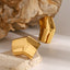 Two Tone 18K Gold Silver Stainless Steel Anti Tarnish Ear Cuff Stud Earring For Women