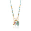 Hamsa Evil Eye Gold Pink Green Blue Black Beads Threads Necklace Bulk