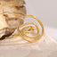 Abstract Spiral Gold Anti Tarnish Stainless Steel Free Size Ring Bulk