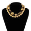 Ball 18K Gold Silver Pearl Anti Tarnish Dual Layer Necklace Women Bulk
