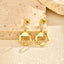 Wholesale Modern Face Art Gold Plated CZ Stainless Steel Drop Earrings