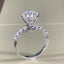 Silver Round Cut Cubic Zirconia Brass Anti Tarnish Size Ring Women Bulk