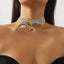 Bird Rhinestone 18K Gold Silver Anti Tarnish Choker Necklace Bulk