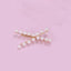 Cross Over White Pearl On Surface 18K Gold Anti Tarnish Hair Pin Hair Accessories For Women Kids
