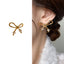 Bow Heart 18K Gold Silver CZ Anti Tarnish Stud Earring Bulk