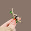 Black White Panda Gold Rhinestone Brooch Bulk For Men Bulk