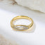 Marquise Cut Gold Plated Rhinestone Stainless Steel Fancy Ring Bulk