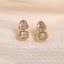 Gold Plated Anti Tarnish Copper Heart Square CZ Stud Earrings Bulk