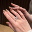 Silver Floral Cubic Zirconia Copper Adjustable Ring For Women Bulk