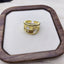 Cubic Zirconia 18K Gold Anti Tarnish Adjustable Ring For Women Bulk