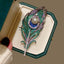 Multi Color Peacock Feather Gold Cubic Zirconia Copper Brooch Women Bulk