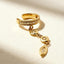 Elegant Dangling Gold CZ Stainless Steel Single Ear Cuff Earrings Bulk
