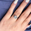 Silver Luxurious Radiant-Cut Cubic Zirconia Copper Adjustable Ring Bulk