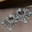 Silver Sunburst Silver Cubic Zirconia Copper Dangler Earrings Women Bulk