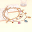 Flower 18K Gold Cubic Zirconia Multi-Layer Charm Necklace Women Bulk