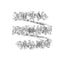 Princess Cut & Pear Shape Silver CZ Copper Adjustable Ring Wholesale