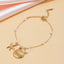 Shells Starfish Pearl 18K Gold Stainless Steel Anti Tarnish Link Chain Bracelet For Women