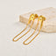 Bulk Trendy U-Curve Gold CZ Anti Tarnish Stainless Steel Drop Earrings