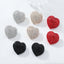 Heart Red Black Gold Silver Rhinestone Crystal Stud Earring Women Bulk