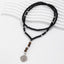 Black Brown Beads Anchor Wheel Silver Long Necklace Chain Men Bulk