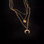 Moon Gold Stainless Steel Anti Tarnish Layer Necklace Charm Chain Bulk