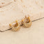 Bulk Gold Plated CZ Anti Tarnish Stainless Steel Hoop Earrings