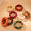 Glossy Multi Gold Resin Stainless Steel Stackable Bracelet Bulk