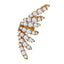 Geometric Cubic Zirconia 18K Gold Silver Single Ear Cuff Earring Bulk